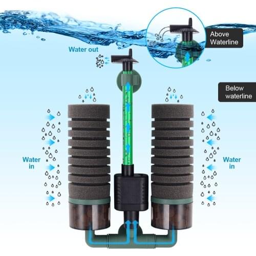 Aquarium Skimmer Biochemical Sponge Water Pump Aquarium Clean Tool Bio Filter Ceramic Balls Aquaric Cleanning for Fish Tank