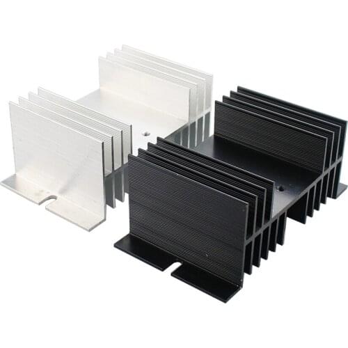 Aluminum Radiator W Shape Heat Sink Base for DA AA DD VA VD LA 1pcs single phase solid state relay SSR 10A 15A 20A 25A 40A
