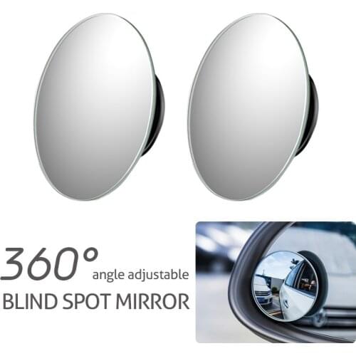 2pcs Car-Mirrors Spot 360 Full Angle Adjustable Car Blind Spot Mirrors Self Adhesive Safety Rearview Driving Auxiliary Mirror