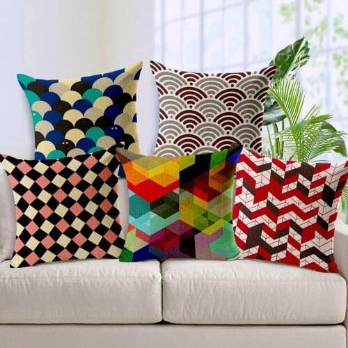 1 Piece Square 45*45cm Cotton Linen Decorative Pillow Case Cover European Modern Brief Style Pillowcase for House New