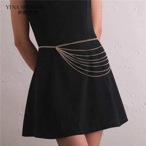 Bohemian Style Belly Dance Chains Inlay Belly Dance Multilayer Gypsy Waist Belt Dress Waist Chain India Body Jewelry Accessory