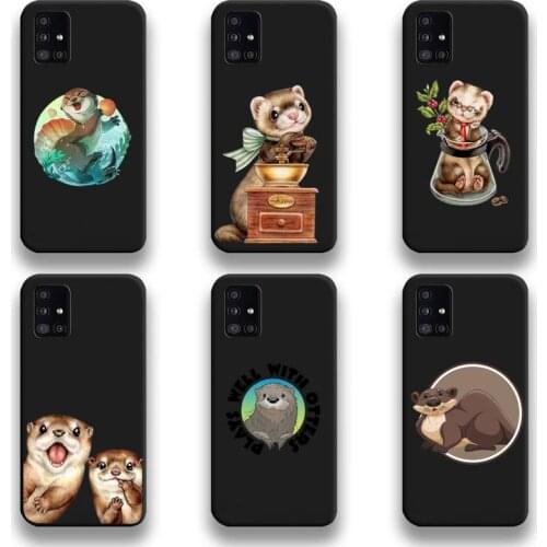NBDRUICAI Cute Cartoon Otter Phone Case For Samsung Galaxy A21S A01 A11 A31 A81 A10 A20E A30 A40 A50 A70 A80 A71 A51