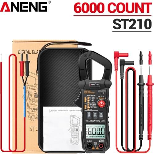 ANENG Digital Clamp Meter AC/DC Current Clamp True-RMS Multimeter Auto-Ranging Multi Tester Amp Volt Ohm Resistance Capacitance