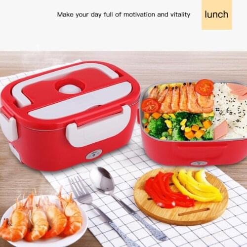 110/220V EU US Flat Plug Electric Lunch Box Portable Heating Warm Food Container Home Office Tableware Kitchen Gadget Sets