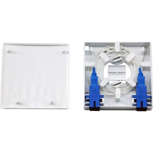 Manufacturing Price ABS plastic 86 type wall socket face plate 2 core outlet fiber optical terminal box mini fiber