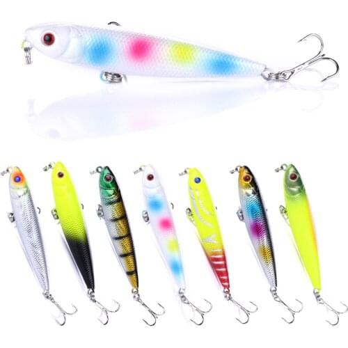 HENGJIA 8cm 8.6g 1pc plastic wobblers pencil fishing lures hard baits artifical crankbaits pesca fishing tackles