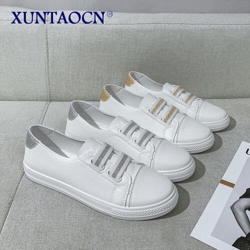 Woman Shoes Summer New Fashion Shoes Woman Casual Microfiber PU Leather Simple Women Casual Striped Shoes Sneakers Breathable