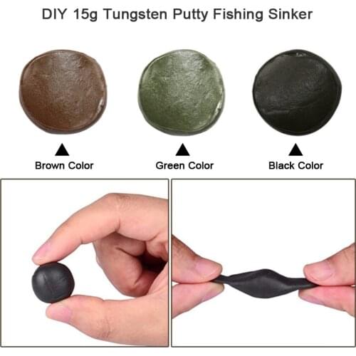 1 Piece 15g Carp Fishing Materials Tungsten Putty Chod Rig Tubing Leadcore Leaders Coarse Fishing Carp Terminal Tackle