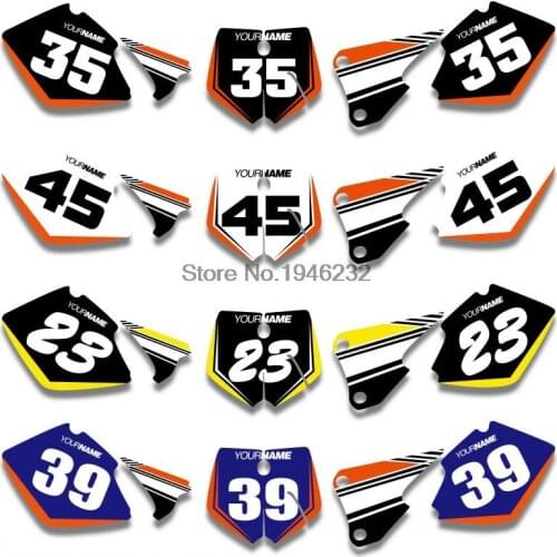 NICECNC Custom Background Number Plate Graphics Sticker & Decal For KTM SX MXC 125 250 380 400 520 1998 1999 2000