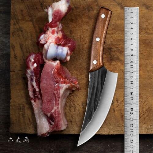 LIUZHANGY5.5 inch Boning Knife Handmade Forged Serbian Chef Knife Utility Butcher Kitchen Knife with Full Tang Handle Fish knife