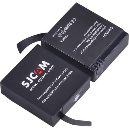 PowerTrust 2Pcs 3.8V 1000mAh Original SJCAM SJ6 LEGEND Battery for SJ6 Legend SJ6 Legend Air Sports DV Camera