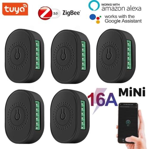 TUYA APP ZIGBEE 16A WiFi Switch RF433 Gateway Hub Led Light Smart Life Push Module Supports 2 Way Voice Relay Timer Google Home