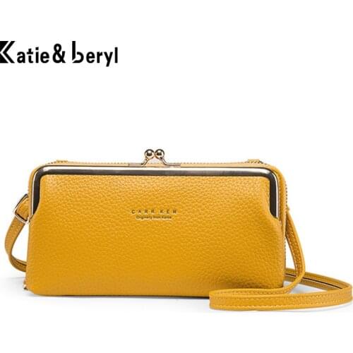 Luxury Women Bag Soft Leather Cell Phone Pocket Ladies Small Shoulder Bags Women Crossbody Messenger Bga Sac Purse Female Bolsa