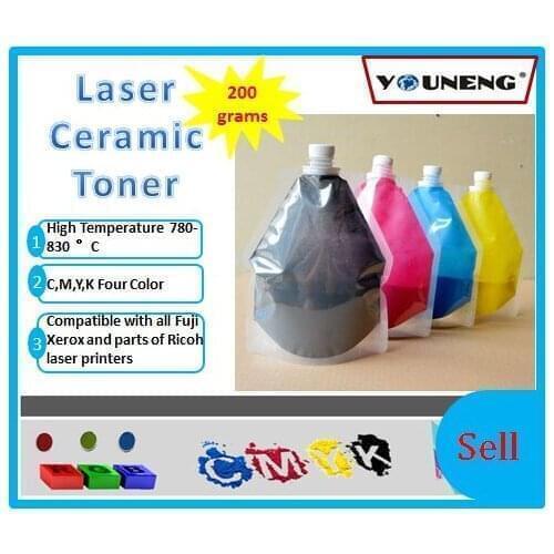 Compatible ceramic toner powder for Ricoh spc430 spc440 2500 High temperature Vitrotype ceramic powder ,CMYK 50g/color 200g/lot