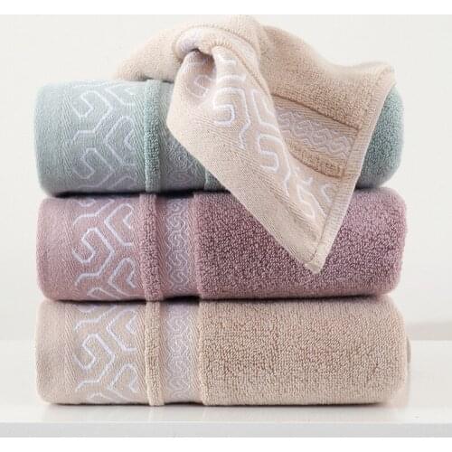 T006A Free shipping Soft Jacquard thick Strongly Water Absorbent Adult bathroom Beach Towel Cotton face towel