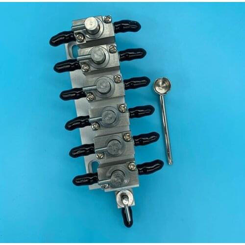 UV flatbed printer printhead cleaning metal manual ink valve 4way 6ways 8 channels washer ink valve for Flora Liyu Jhf vista