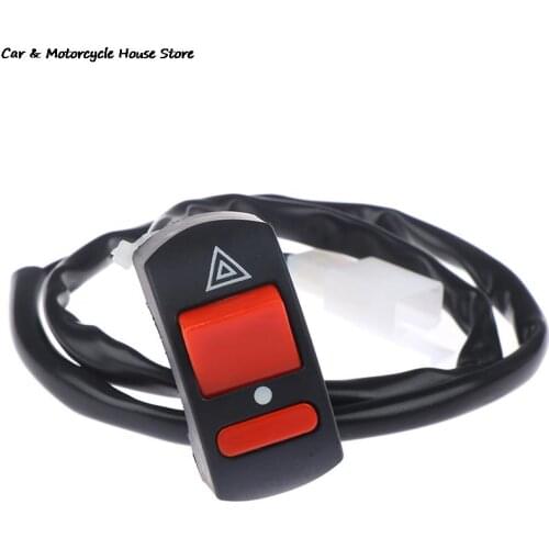 1pc Universal Motorcycle Handlebar Flameout Switch ON OFF Button For Moto Motor ATV Bike DC12V/10A Black