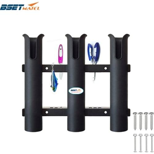 Marine Boat Yacht Kayak Fishing Vertical 3 Link Rod Holder Organiser Pole Tube Mount Bracket Socket Rack Lure Pliers Storage