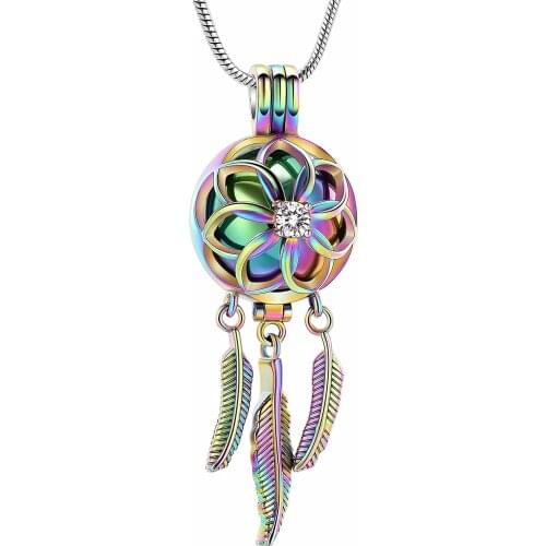Cremation Jewelry Dream Catcher Urn Necklace for Ashes Holder Memorial Keepsake Urn Jewelry for Women