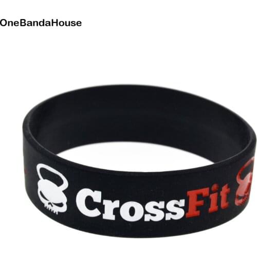 1PC CrossFit No Pain No Gain Silicone Wristband 3/4 Inch Wide 2 Colors