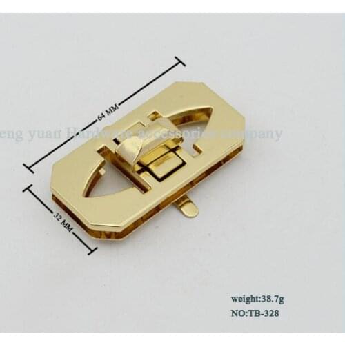 10 PC/lot) metal plating processing leather handbags diy premium brand alloy twist lock decorative accessories