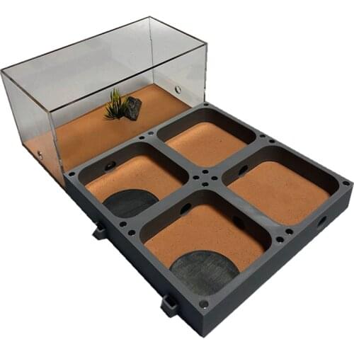 3D Flat Nest Plane Series Acrylic Ant Workshop Castle Pet Ecological with Feeding Area