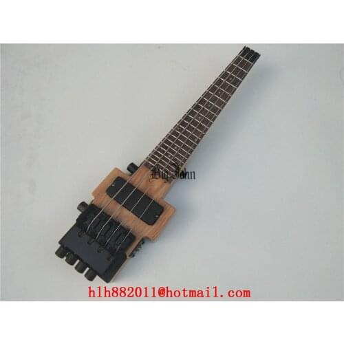 4 Strings Headless Electric Bass Guitar,Ash Body&Maple Neck Rosewood Fingerboard Black Hardware BJ-322