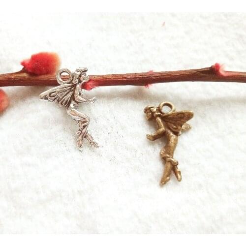 5pcs 25*15mm antique silver or bronze 3D Character angel charms pendant diy retro jewelry accessories zinc alloy