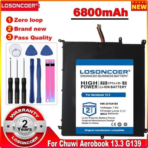 6800mAh HW-34154184 34154184P Laptop Battery For Chuwi Aerobook G139 CWI547 CWI510 Tablet PC free shipping and return ~In Stock