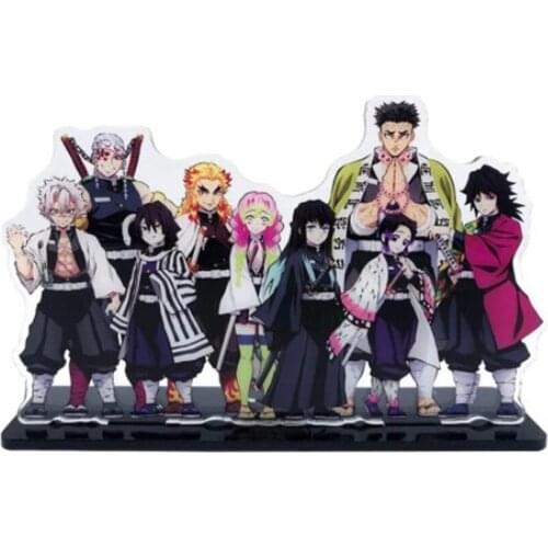 Anime Demon Slayer Kimetsu No Yaiba Hashira Giyuu Muichirou Shinob Acrylic Stand Action Figures Model Plate Holder Stationery
