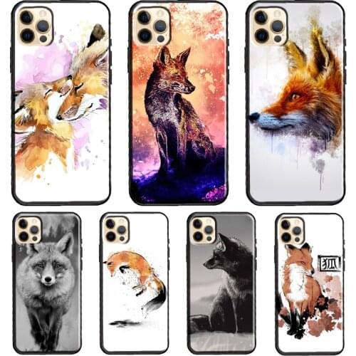 Funny Red Fox Animal Funda Case For iPhone X XR XS MAX 12 Mini 11 Pro Max 5S 6S 8 7 Plus SE 2020 Cover Shell
