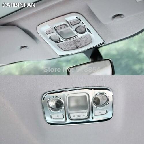 For peugeot 2008 2014 interior reading lamp decorative cover Dome trim ABS Chrome for Peugeot accessories Sticker