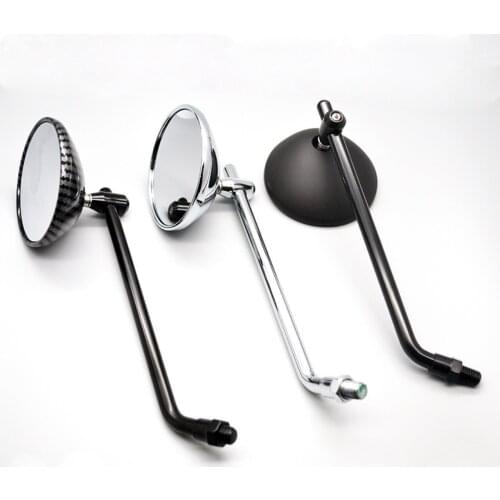 For Vintage Motorcycle Modification Small round Mirror Reversing Mirror Mirror Harley XL883 Monkey M3 Small Monster 10MM 8MM