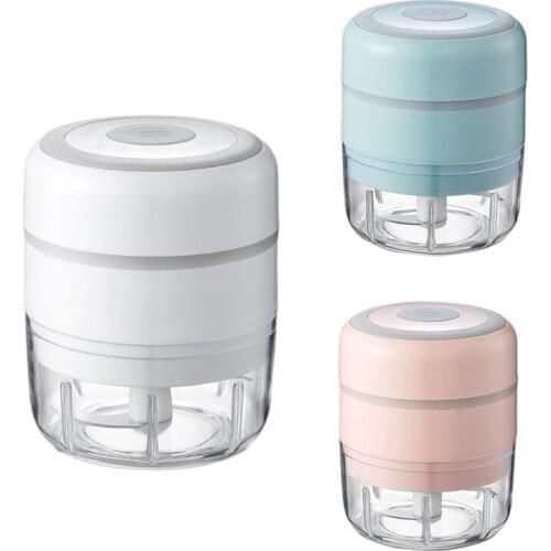 Electric Mini Garlic Chopper Portable Food Chopper,Wireles Small Blender for Pepper Chili Vegetable Nut Meat 100ML