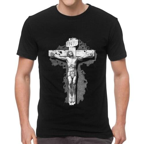 Fashion Jesus Cross God T-shirt Men Fashion T Shirts Short Sleeve Christian Religious Faith Tshirt Cotton Tees Top Clothes