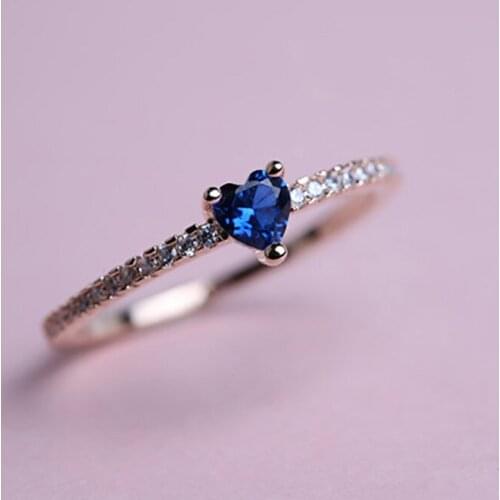 Rose Gold Plated Heart-Shaped Blue Diamond Ring And The United States Sell Hand Act The Role Ofing Is Tasted