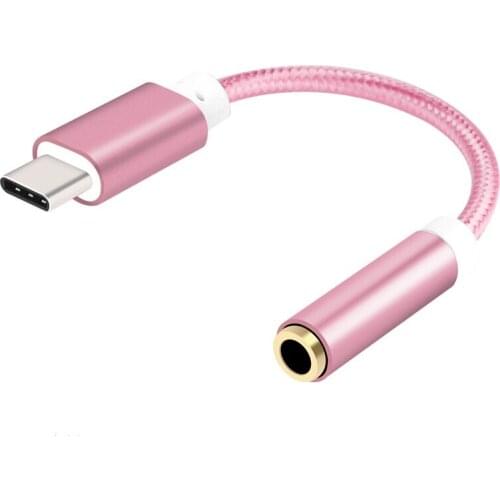 Type c to 3.5mm Headphone jack 3.5 AUX USB C Cable For Huawei V30 P30 pro Xiaomi Mi 9 Oneplus 7T pro Audio USB C Adapter