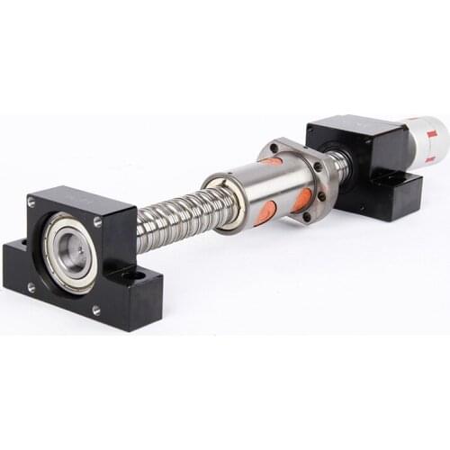 BallScrew 25mm SFU2505 C5 Kit+ Any Length 200-2500mm With End Machined + Ballnut Housing Coupler + BK\BF20 For CNC Part Machines