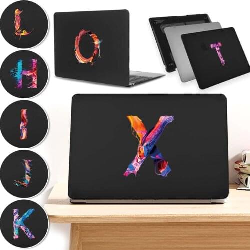 Matte Black Laptop Casefor Apple Macbook Air 13" A2337 M1/Macbook 12" A1534/Air 11" A1370 /Air 13" A1369 A1466 Paint Letter Case