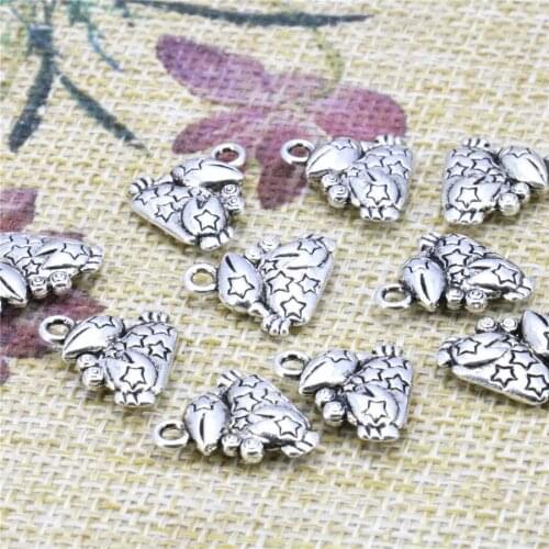 10PCS Hot Copper Metal Pendant Women Girl Gifts Crab-Shaped Lucky DIY Loose Finding Accessories Alloy Jewelry Making Design 14mm