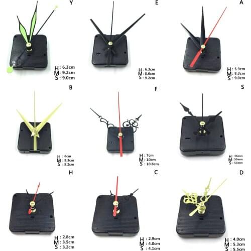 New Hanging DIY Quartz Watch Silent Wall Clock Movement Quartz repair Movement Clock Mechanism Parts with needles 1 set