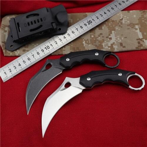 Claw knives Hunting Knife Tactical Claw Camp Hike Outdoor Self Defense Hunting Survival Tools Knife D2 Karambit Knife