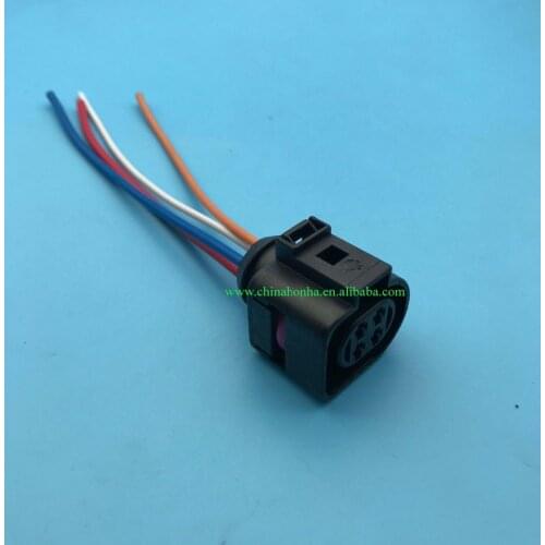 Free shipping 2/5/10 pcs 4 pin 2.8mm car headlight plug fog light connector wire harness 4B0973732 42128400