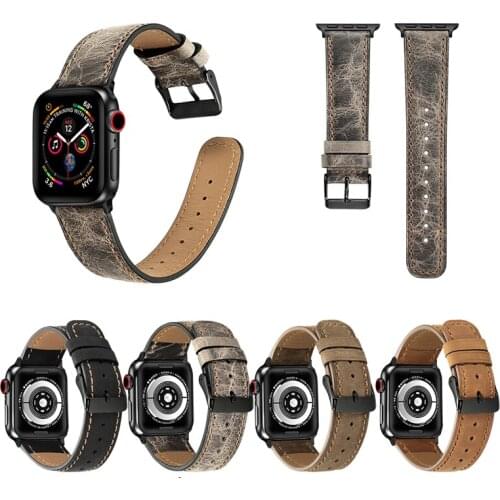Watch Accessories for apple watch band 42mm 38mm 44mm 40mm iwatch apple watch strap 4/5/3/2/1 Genuine Leather bracelet belt