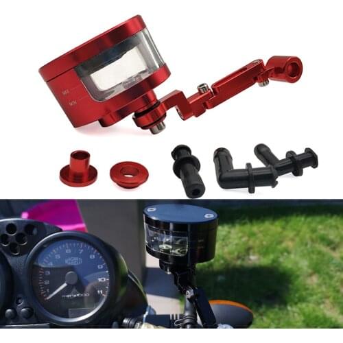 CNC Motorcycle Brake Fluid oil Reservoir Cup tank +support bracket For Z900 ER6N Z800 Z750 Z1000SX CRF 450 CRF XR XL 85 CBR600RR