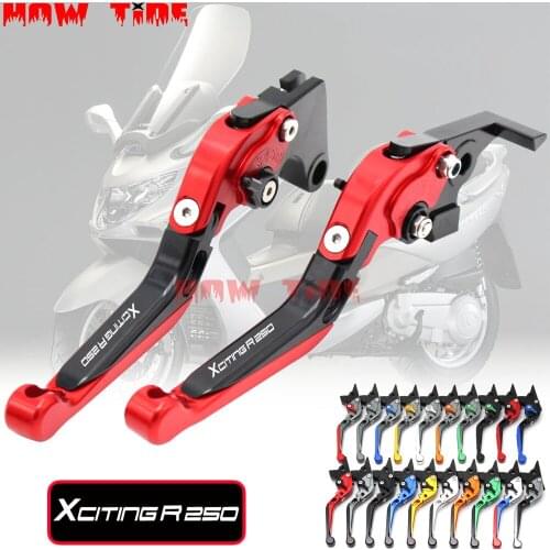 Motorcycle Folding Extendable CNC Moto Adjustable Clutch Brake Levers For KYMCO XCITINGR 250 XCITING 250/I 2016-2018
