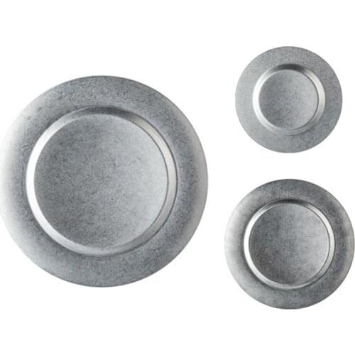 American Restaurant Old Frosted Silver Vintage 304 Stainless Steel Plate Dessert Plate Round Flat Plate Dinner Plate