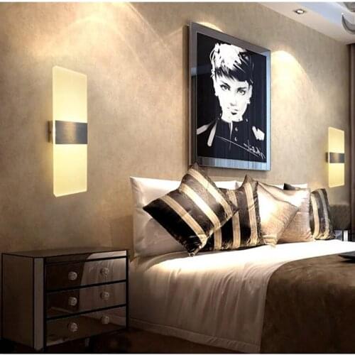 LED Rectangle Bedside Lamp Wall Lamp For Living Room Aisle Wall Light Indoor Lighting AC85-265V Acrylic Wandlamp LED Light