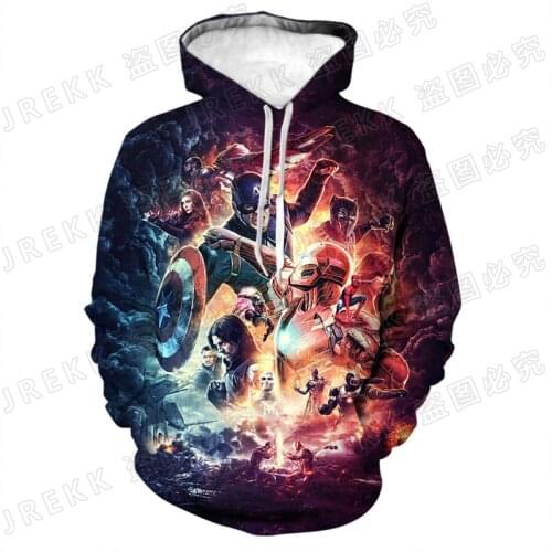 Marvel Comics Marvels The Avengers Men Sweatshirt 3D Printed Cool Children Hoodie Streetwear Oversized Women Tracksuit Tops