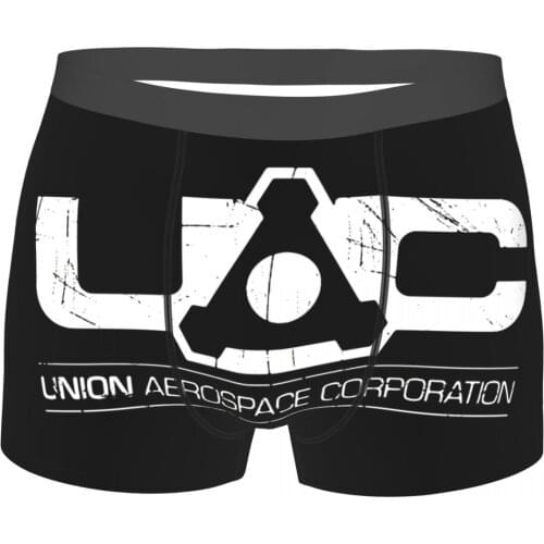 Doom Eternal Slayer Doomguy Game Distressed UAC Underpants Breathbale Panties Male Underwear Print Shorts Boxer Briefs